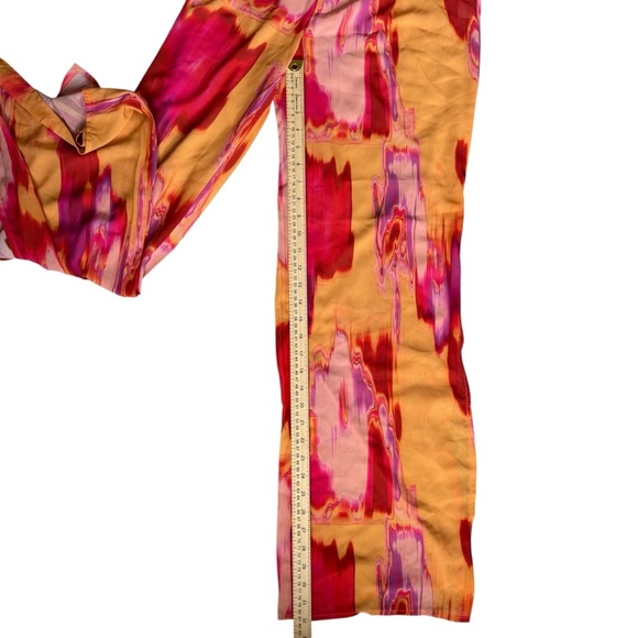 Tiger Mist Vibrant Multicolor Wide Leg Pants with Slits - Picture 3 of 9
